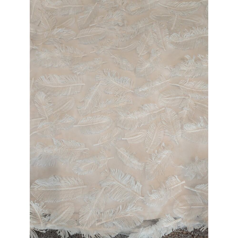 Janie and Jack Girls White Feather Dress Sz 6 - Picture 2 of 5